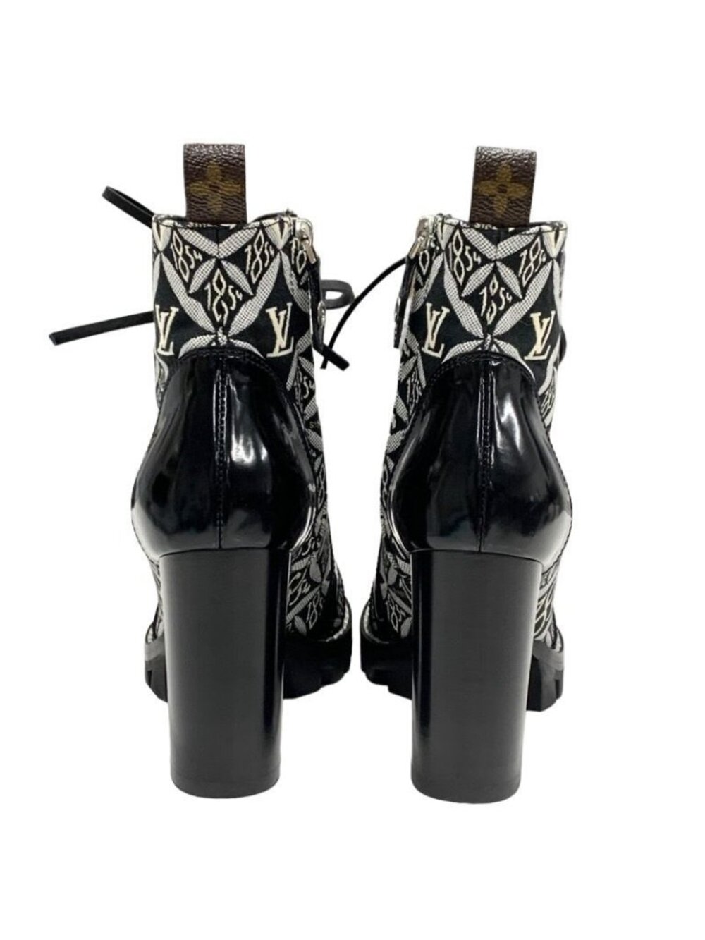 Louis Vuitton Star Trail Line Boots Short Shoes Leather Canvas Black - Picture 5 of 9